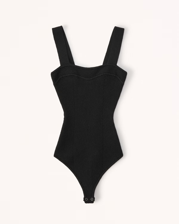 Women's Ribbed Sweater Sweetheart Bodysuit | Women's Tops | Abercrombie.com | Abercrombie & Fitch (US)