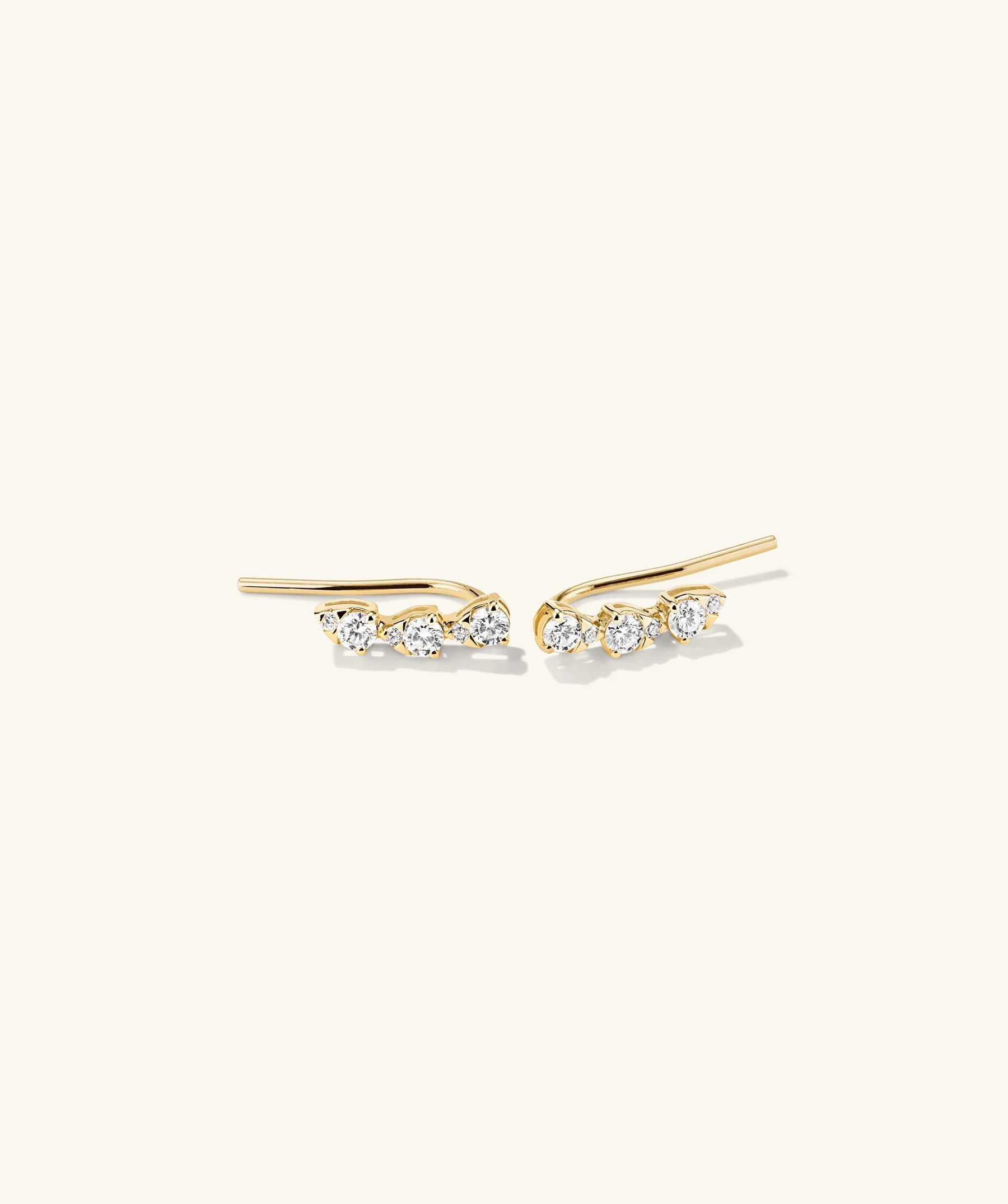 Lab Grown Diamond Pear Climber Studs | Mejuri Fine Crew