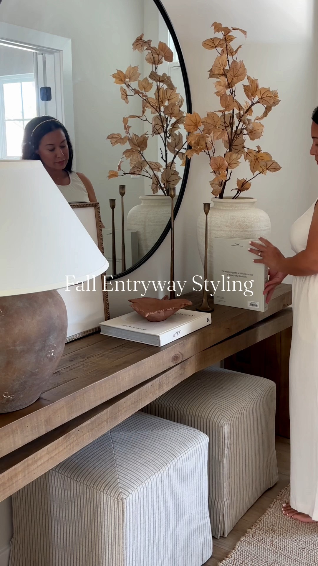 The entryway is the first space that welcomes you home, so I always love giving it a cozy refresh for fall.

A few faux stems, warm textures, layered decor, and soft neutral tones can completely transform the space without making it feel cluttered. 

Save this reel for fall decorating inspiration, and follow for more timeless home decor ideas all season long!




#falldecor #fallhomedecor #entrywaydecor #fallinspo #seasonaldecor

#LTKHome #LTKSeasonal