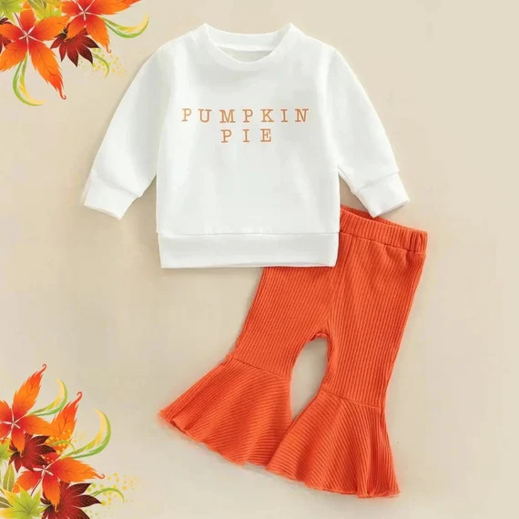 Toddler Girls Thanksgiving Bells Outfit Clothing Set, Girls Fall Clothing, Baby Girls Clothing, T... | Etsy (US)