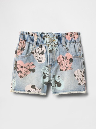 babyGap × Disney Paperbag Mom Jean Shorts | Gap Factory
