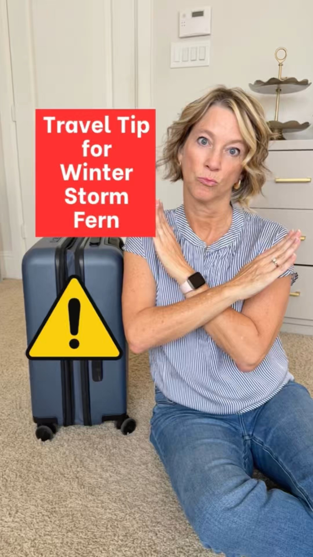 ✈️ Travel Tips for Carry-On Passengers 💙 In case the airline cannot find or misplaces your luggage during Winter Storm Fern
or if you get diverted, do this travel hack:
Tip 1: pack one shirt, 2 pairs of undies and 2 socks to get you through a few
days while waiting.
Travel tip 2: Check your credit card benefits to see if you can get reimbursed
to buy clothing while without your travel essentials.
👨🏼‍✈️ I’m a Houston pilot wife sharing tips to help you “travel the globe without
a worry in the world” on YTube and IG. #travelhack #traveltips #styleover50

#LTKTravel #LTKOver40