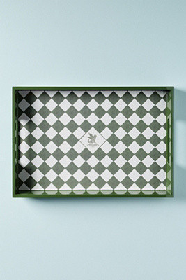 Hotel Lacquer Checkered Tray | Anthropologie (US)