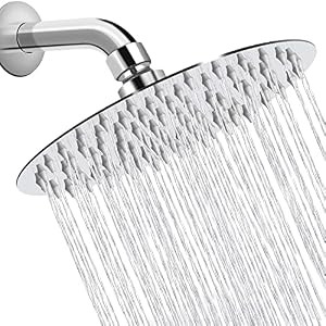 High Pressure Shower Head, 8 Inch Rain Showerhead, Ultra-Thin Design- Pressure Boosting, Awesome Sho | Amazon (US)
