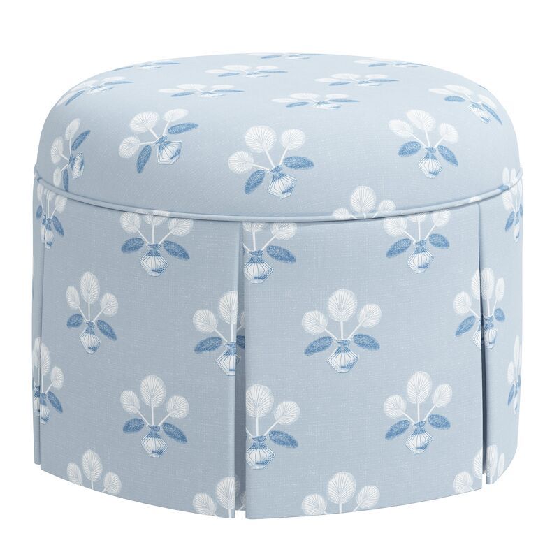 Liza Skirted Ottoman, Block Vase Floral | One Kings Lane