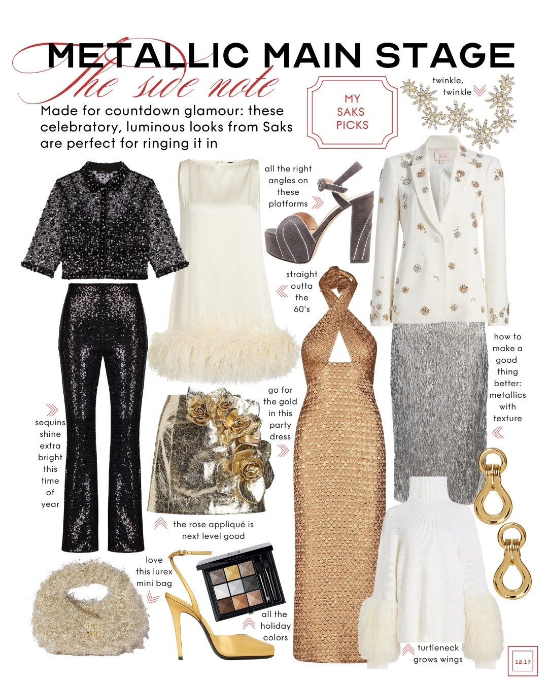 The Sidenote 🏷️: the metallics take the main stage with these looks from @Saks #Saks #SaksPartner

#LTKHoliday