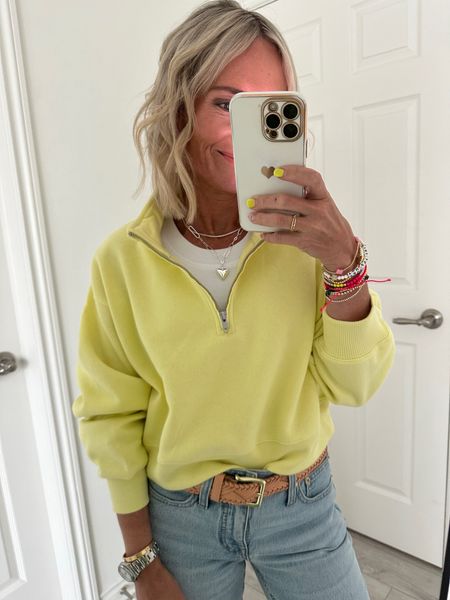 Cropped sweatshirt -I sized up to medium.  I normally like smalls in sweatshirts.
Cropped jeans- in my true size 24. Length regular
Belt necklaces, accessories, Spring outfit, Summer outfit, vacation outfit


#LTKsalealert #LTKover40 #LTKstyletip