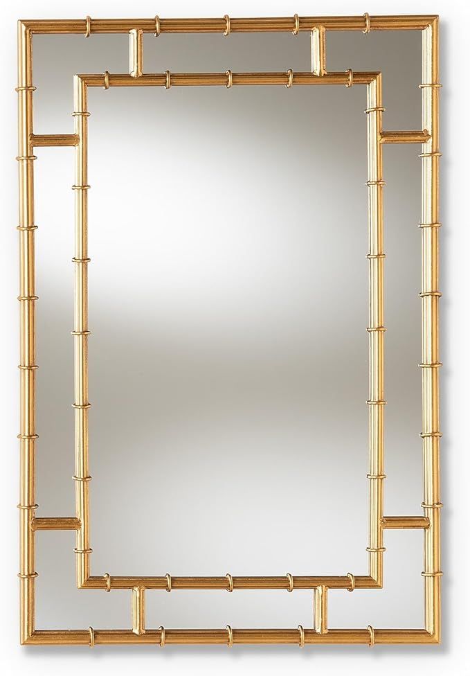 Baxton Studio Adra Wall Mirror, Metal, 32.25-inch H x 21.5-inch W x 1.26-inch D (150-8891-HiT) | Amazon (US)