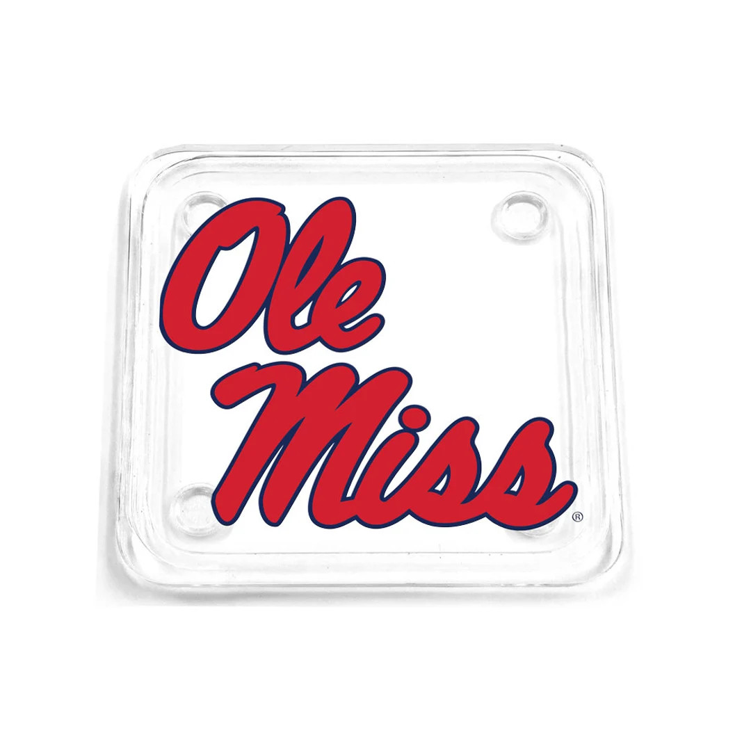 Ole Miss Acrylic Drink Coaster | University of Mississippi - Etsy | Etsy (US)