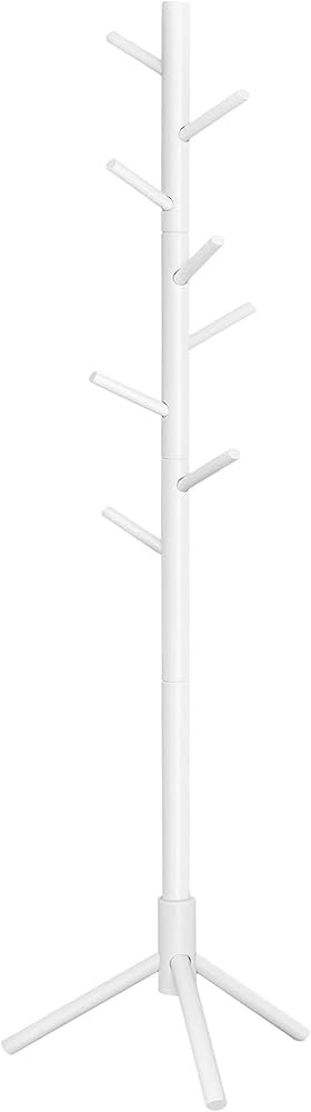 VASAGLE Solid Wood Coat Rack, Free Standing Coat Rack, Tree-Shaped Coat Rack with 8 Hooks, 3 Heig... | Amazon (US)