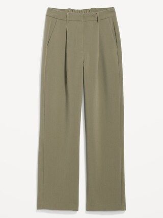 Extra High-Waisted Pleated Taylor Wide-Leg Trouser Suit Pants for Women | Old Navy (US)