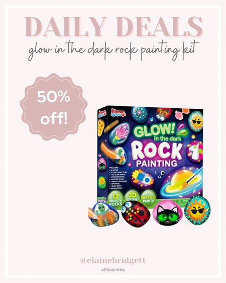 Glow in the dark rock painting kit

We had the Halloween version of this and my little ones loved it! 

Kids activities, Toddler activities, toddler painting, kids indoor activities, kid crafts, Amazon daily deals

#LTKkids #LTKfindsunder50 #LTKfamily