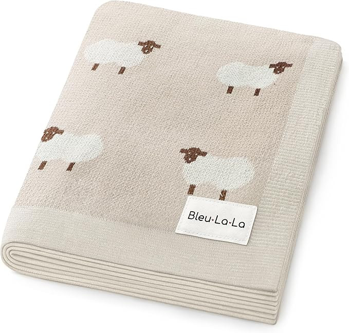 Baby Swaddle Blanket - 100% Luxury Cotton Knit Soft Cozy Lightweight Unisex Receiving Stroller Qu... | Amazon (US)