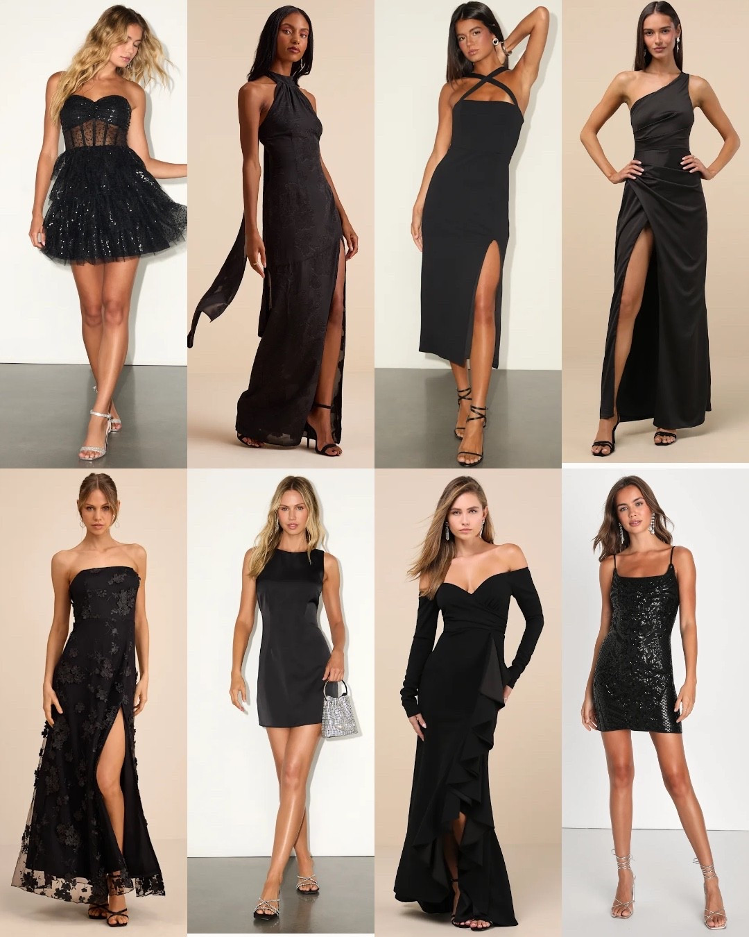 Black dresses on sale at lulus under $50. Maxi dresses for a formal gala or wedding guest dress, little black dresses, sequins, satin, workwear, elegant dresses