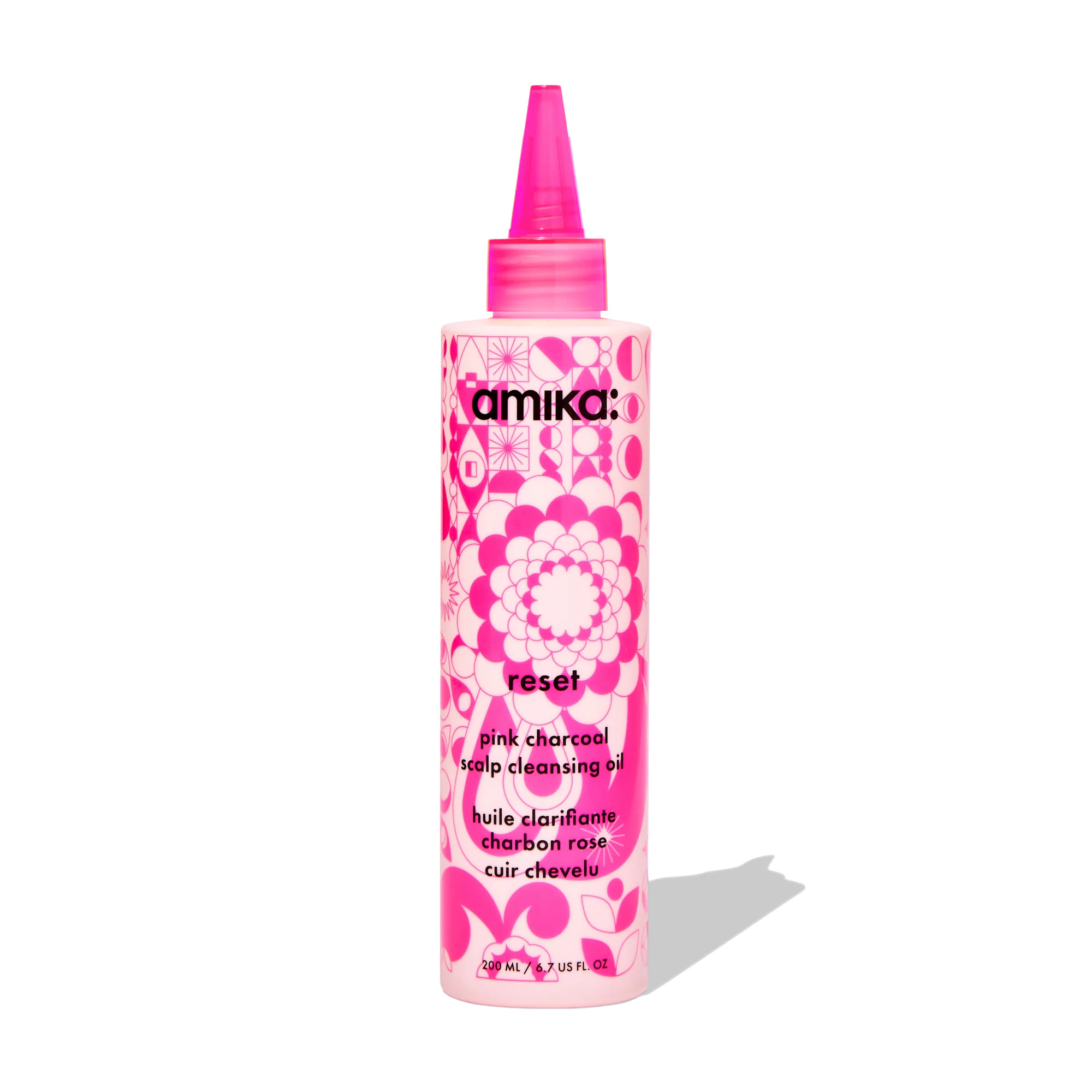 scalp cleanser : reset pink charcoal scalp cleansing oil | amika | amika US