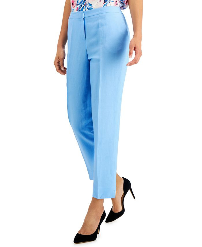 Kasper Petite Linen Straight-Leg Pants  & Reviews - Wear to Work - Petites - Macy's | Macys (US)