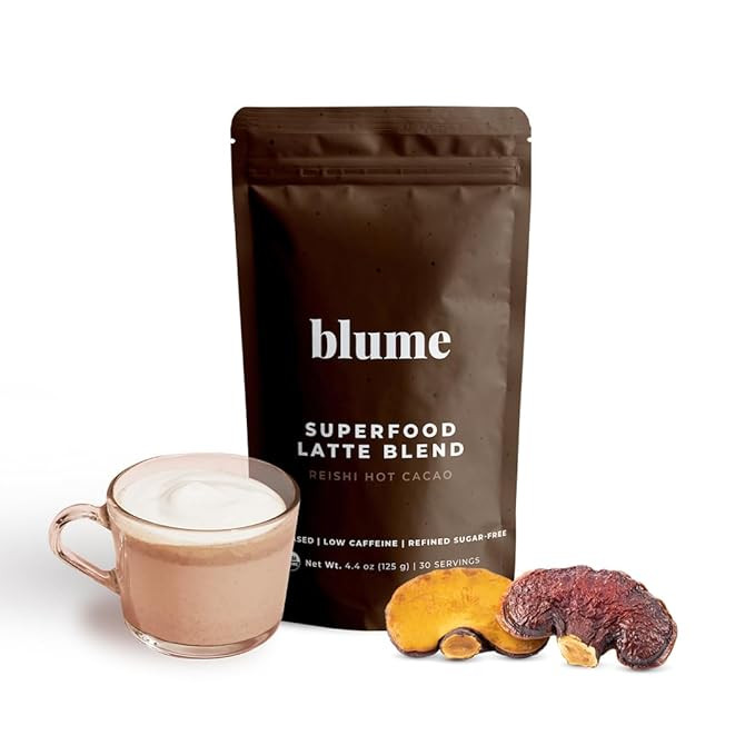 Blume Reishi Hot Cocoa Blend - Stress Soothing Superfoods Mushroom latte with Brain Boosting Adap... | Amazon (US)