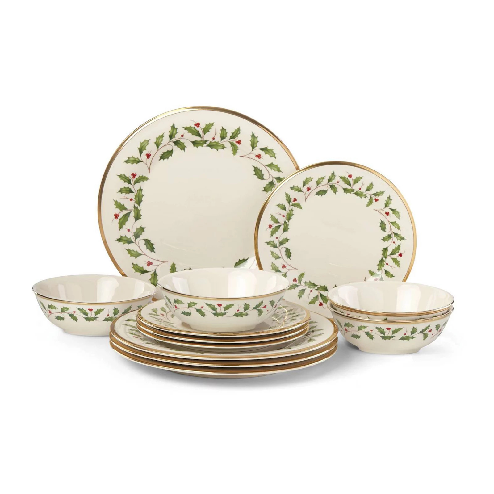 Lenox Holiday 12-Piece Plate & Bowl Set, White | Kohl's