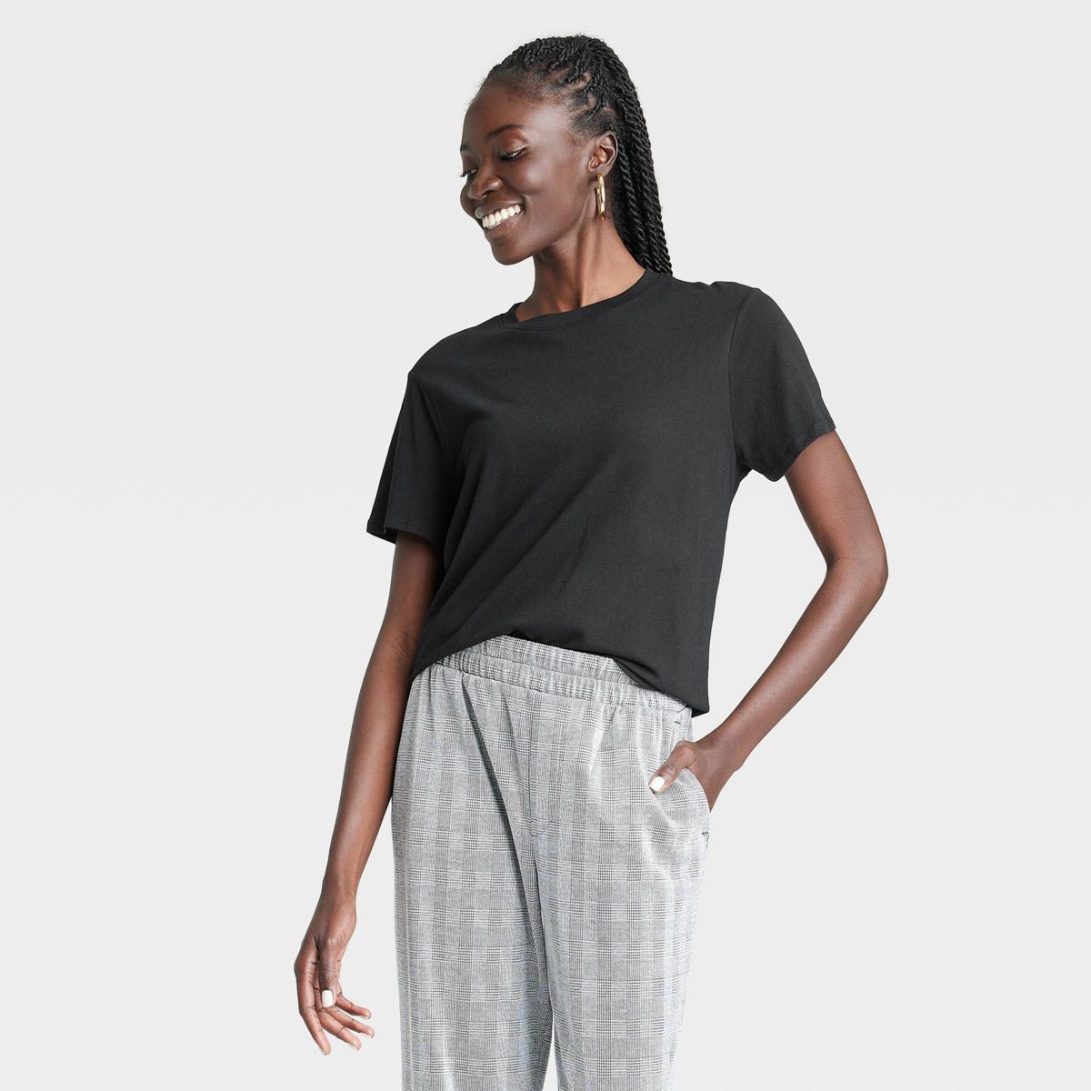Women's Short Sleeve T-Shirt - A New Day™ White L | Target