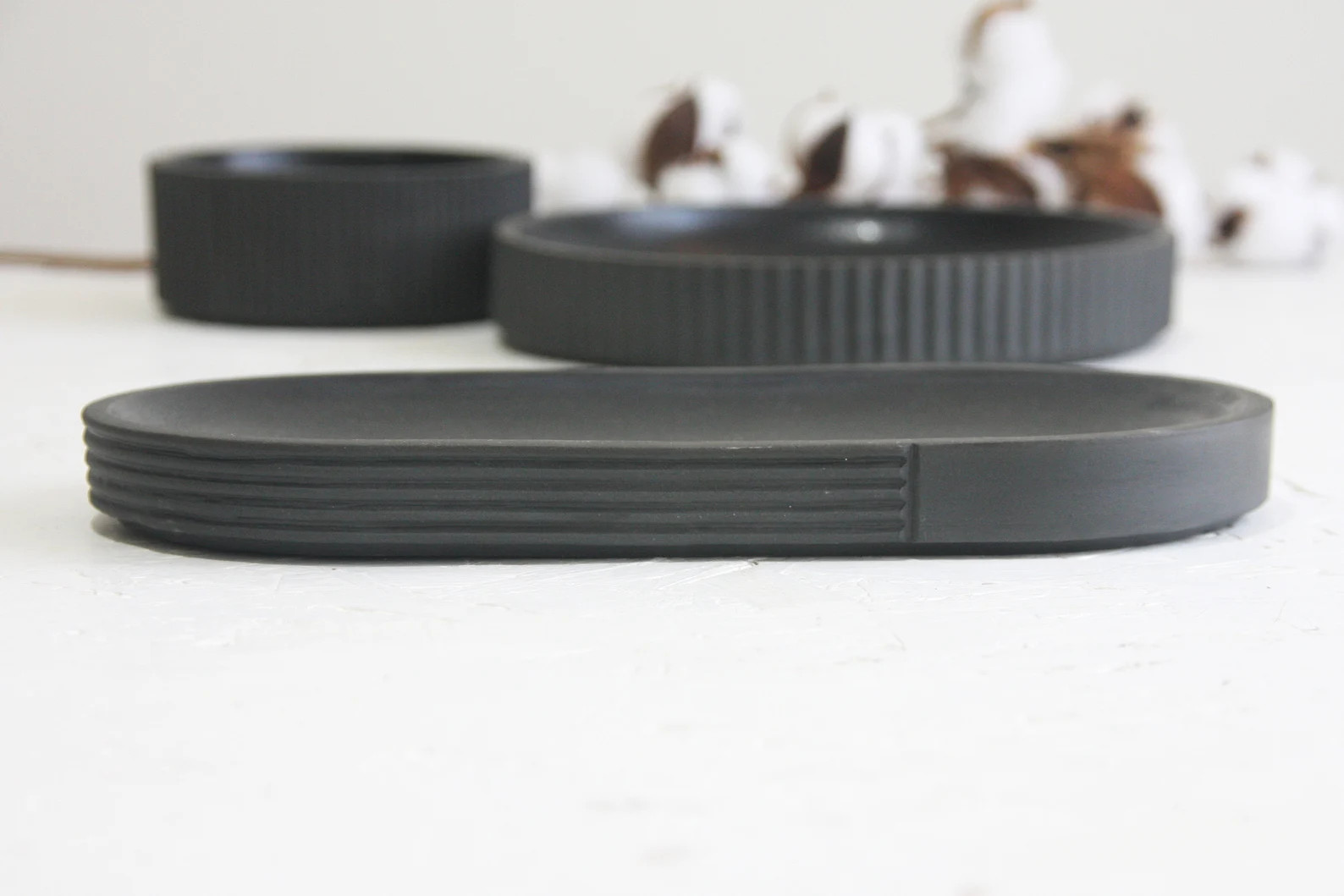 Modern Ceramic Black Oval Bowl,ceramic Bowl,office Decor,ceramic Dinnerware,unique Kitchen Decor,... | Etsy (US)