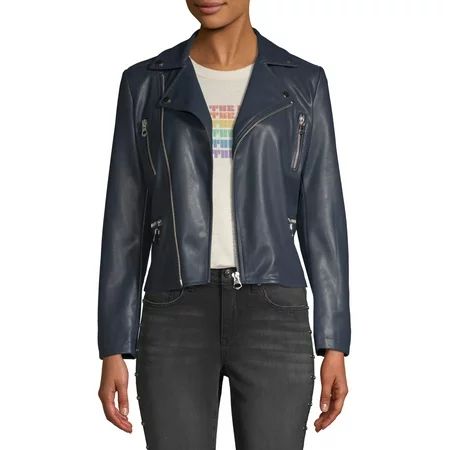 Scoop Faux Leather Jacket Women's | Walmart (US)