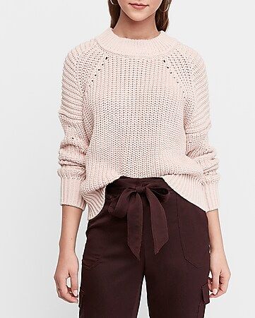 Mixed Stitch Pullover Sweater | Express