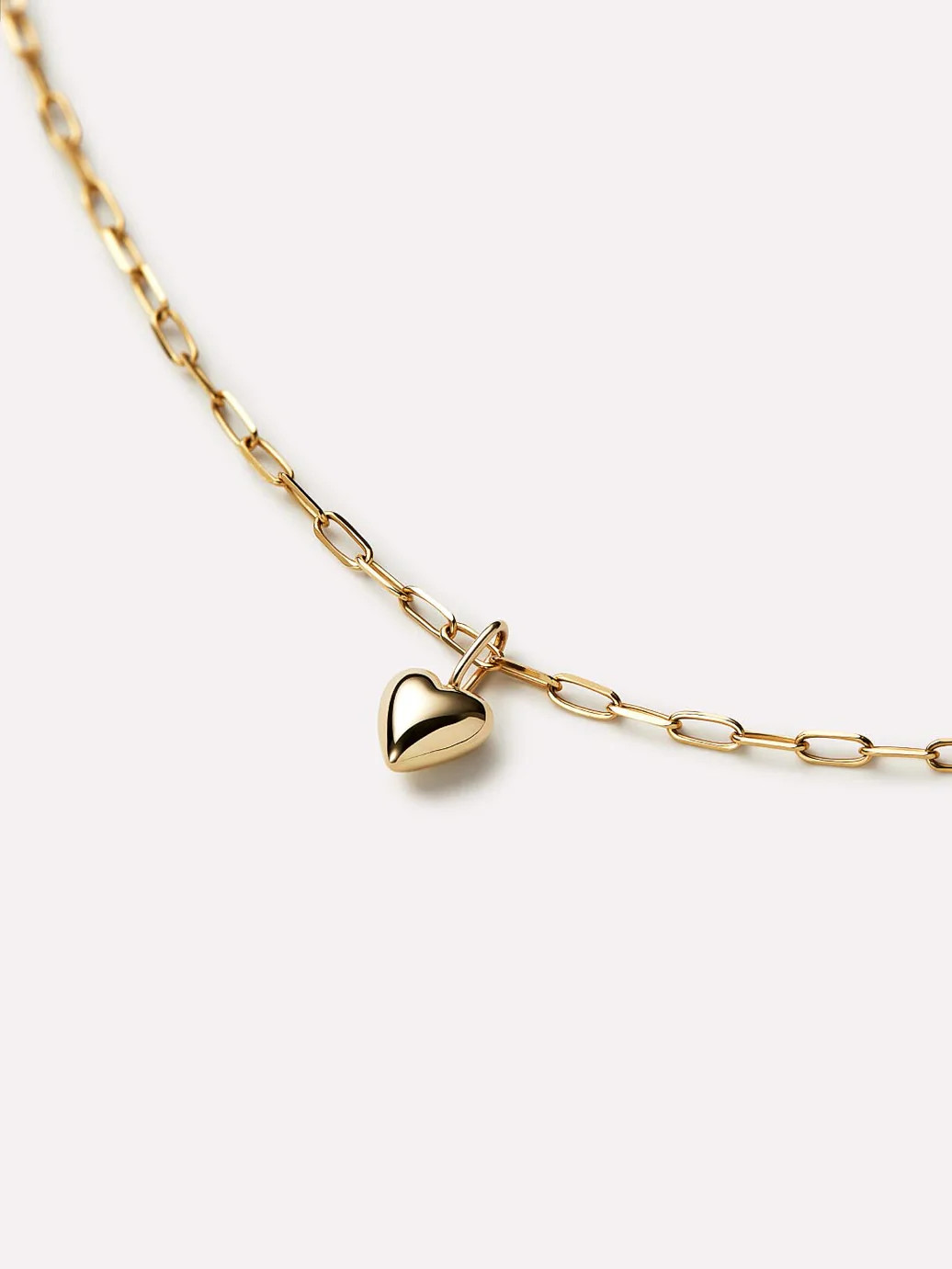 Gold Paperclip Heart Necklace | Ana Luisa