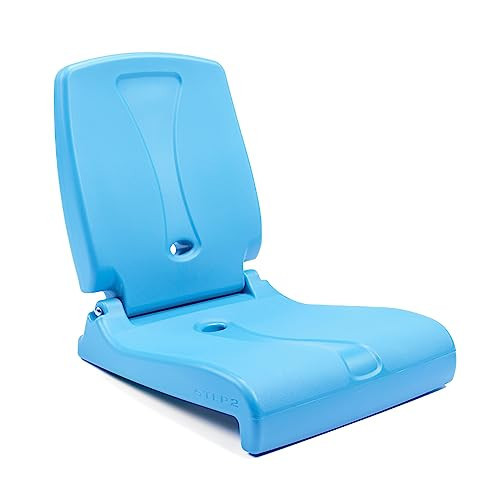Step2 Folding Flip Seat, Lightweight Portable Outdoor Chair for Poolside, Camping, Beach, Boats, Tailgates, Durable Ground Chair with Back Support for Adults, Capri Blue | Amazon (US)
