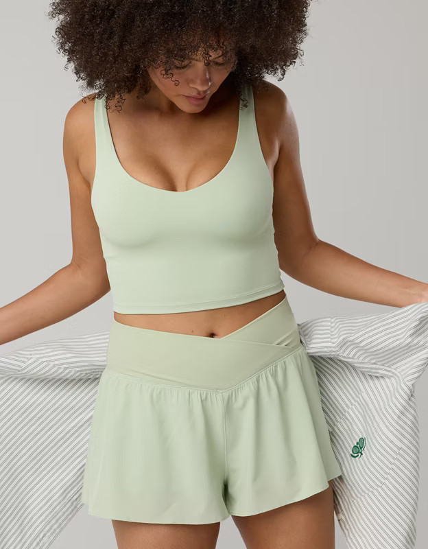 OFFLINE By Aerie Real Me Low Key Longline Sports Bra | Aerie