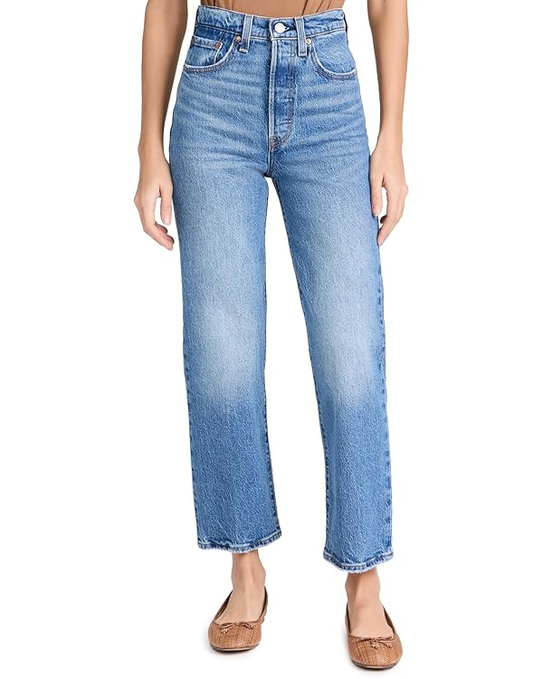Levi's Women's Premium Ribcage Straight Ankle Jeans | Amazon (US)