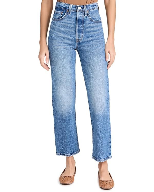 Levi's Women's Premium Ribcage Straight Ankle Jeans | Amazon (US)