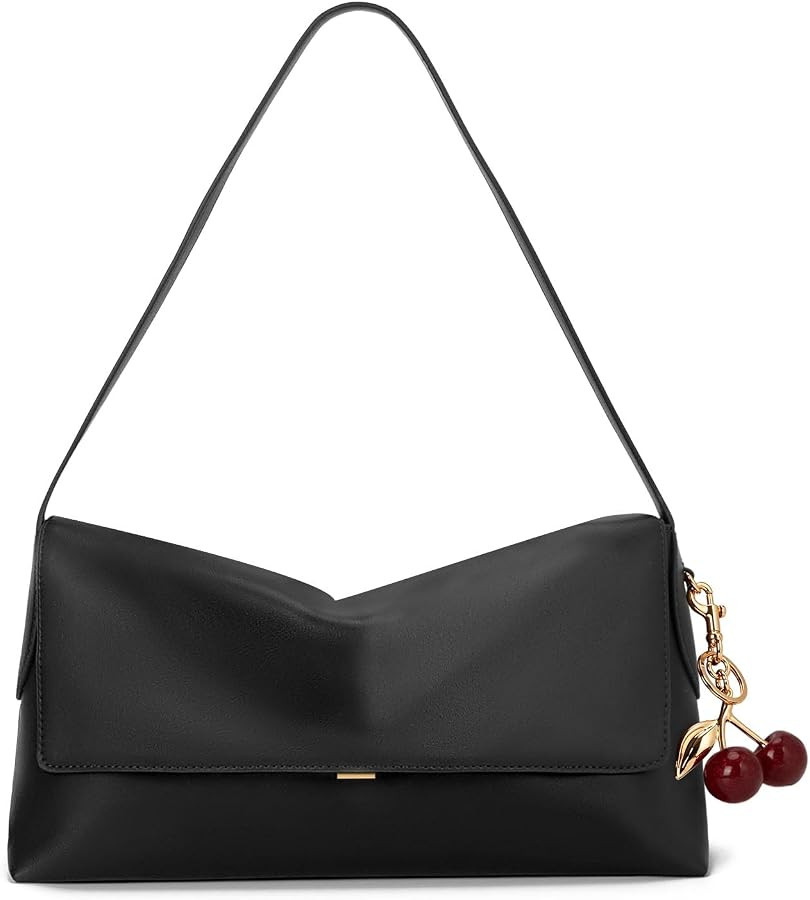 Hobo Bag for Women Vintage Large Shoulder Bag Faux Leather Cherry Handbag | Amazon (US)