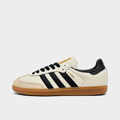 adidas Women's Originals Samba OG Casual Shoes in Cream White/Core Black/Sand Strata Size: 6.5 | JD Sports (US)