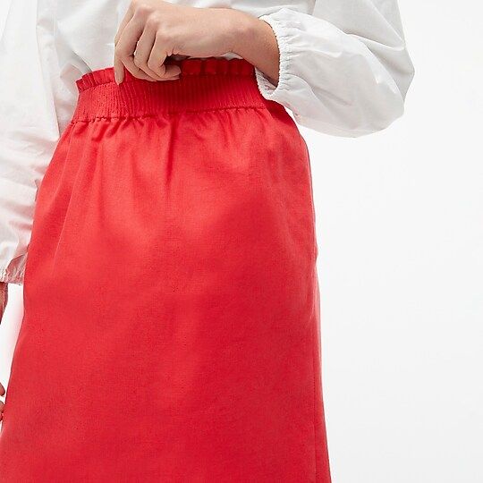 Linen-cotton city skirt | J.Crew Factory