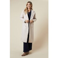 Womens Double Breasted Collared Coat - White - S | boohoo (US & Canada)