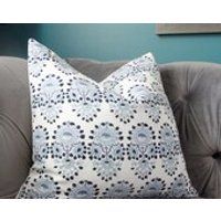 John Robshaw Lanka Fabric in Lapis  Pillow Cover | Etsy (US)