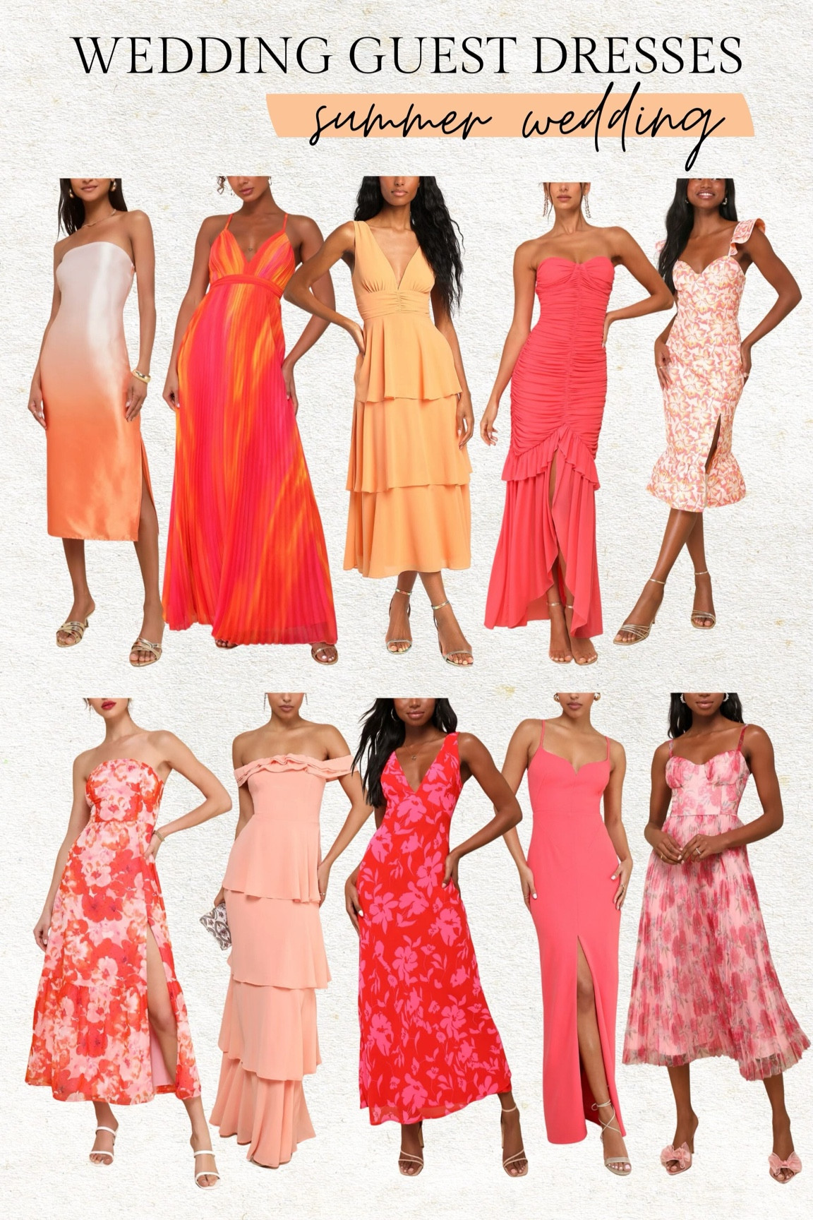Summer wedding guest dresses in pink and orange 🩷🧡

Summer wedding, pink wedding, orange wedding, coral wedding, peach wedding, hot pink wedding, formal dress, floral dress, maxi dress, summer dress, vacation dress, resort wear, lulus, Christine Andrew 

#LTKStyleTip #LTKFindsUnder100 #LTKWedding