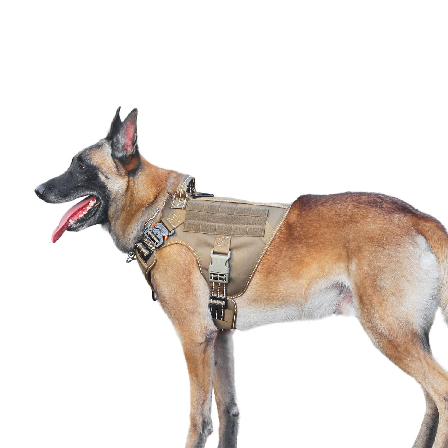 ICEFANG GN1 Reflective Tactical Dog Harness Large Sized, MOLLE K9 Dog Vest with 2X Metal Buckles,... | Amazon (US)