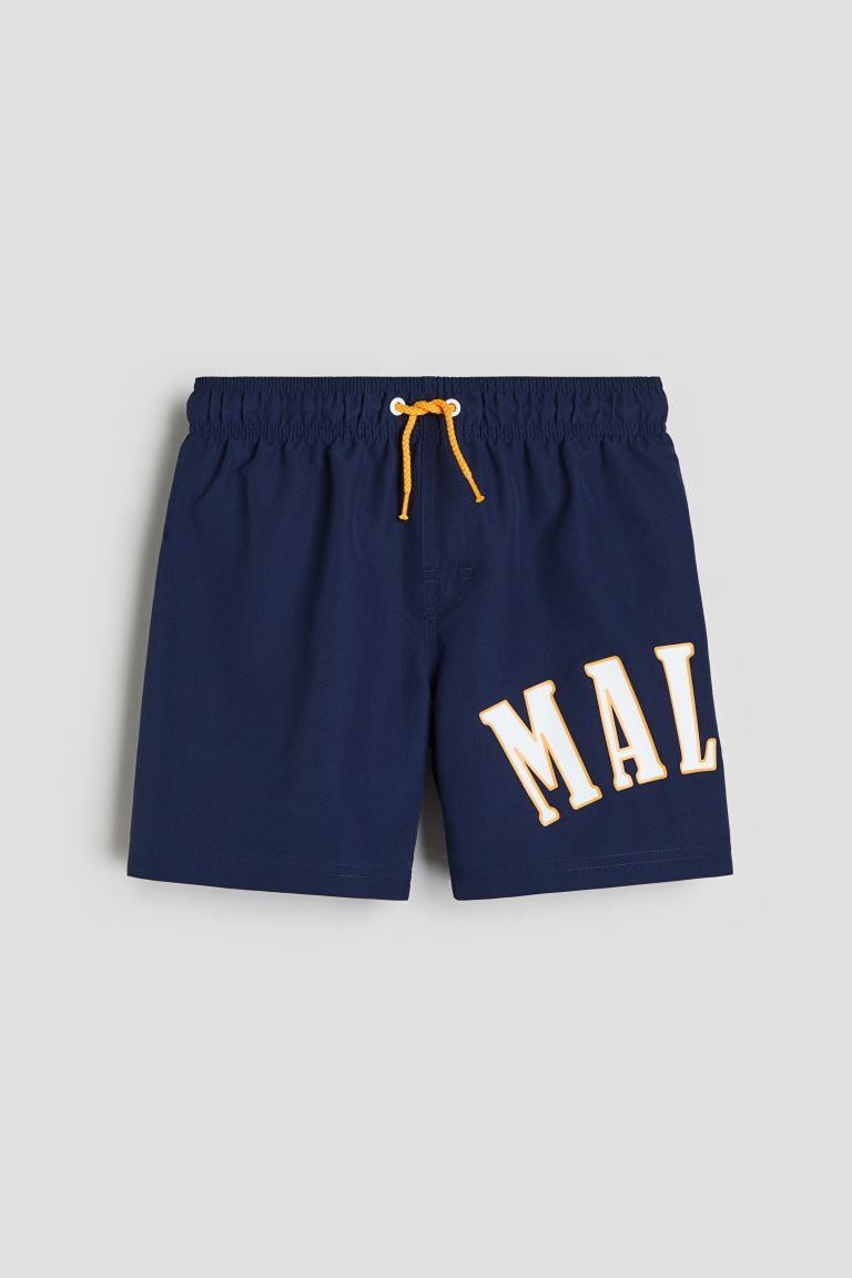 Swim Shorts - Dark blue/Malibu - Kids | H&M US | H&M (US + CA)