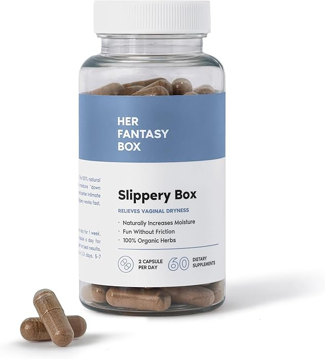 Her Fantasy Box | Slippery Box | Fast-Acting Slippery Elm Capsules for Feminine Wellness & Intima... | Amazon (US)