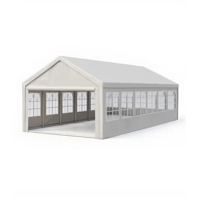 20' Carport Canopy Party Tent with Sidewalls and Storage Bags | Wayfair North America