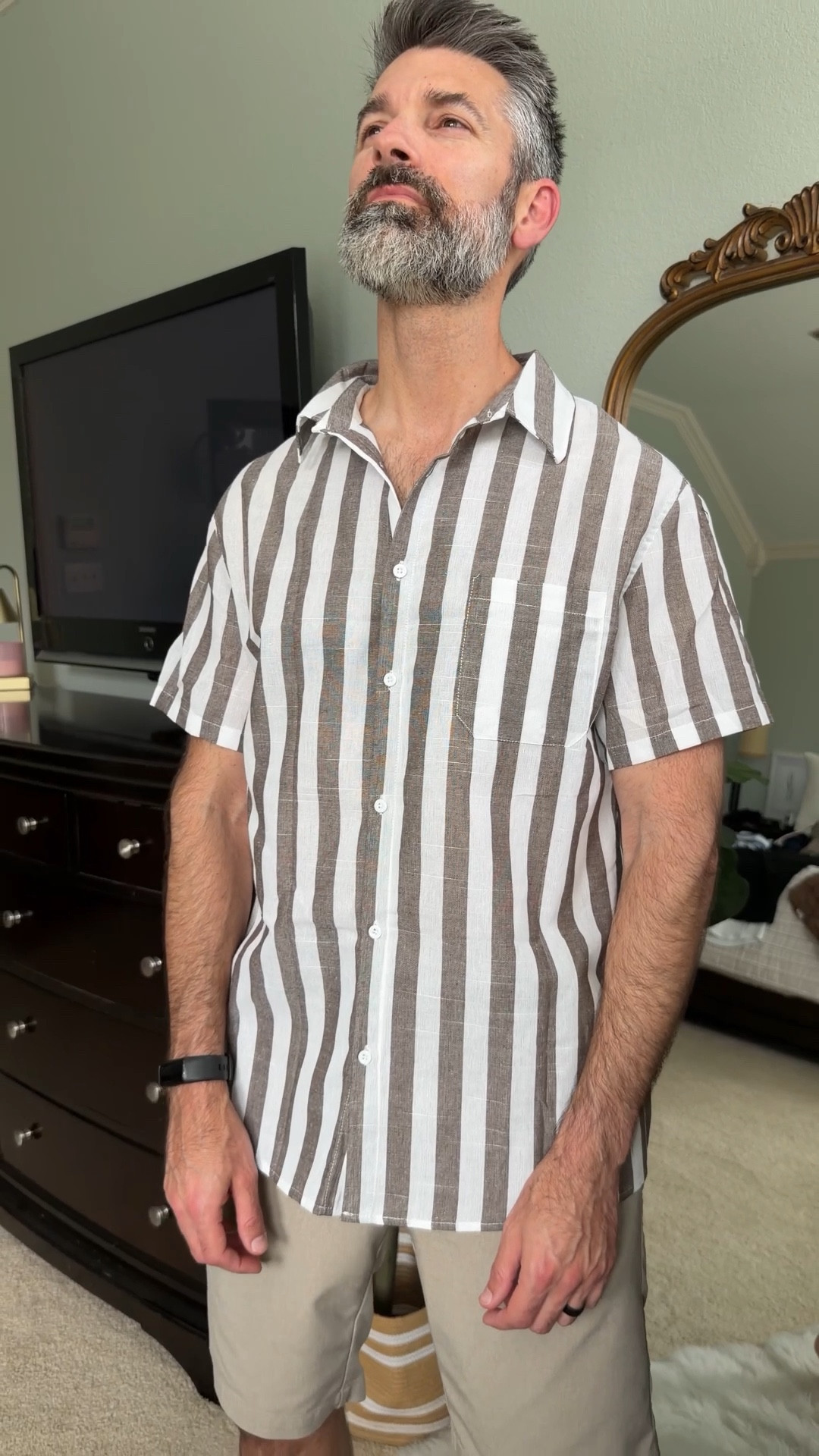 Men’s linen button down shirt from Amazon 
On sale under $15
Fits tts and comes in other colors (this is brown)
Great for travel and summer 

#LTKMens #LTKSaleAlert #LTKTravel