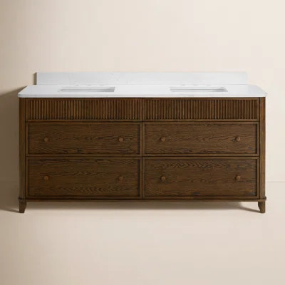 Kennedy Bathroom Vanity In Natural Enhanced Oak | Wayfair North America
