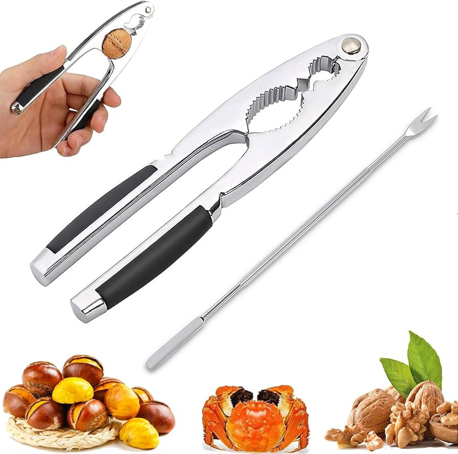 Nussknacker Walnüsse,Multifunktionaler Nussknacker,Edelstahl Nußknacker mit Walnussnadeln,Waln... | Amazon (DE)