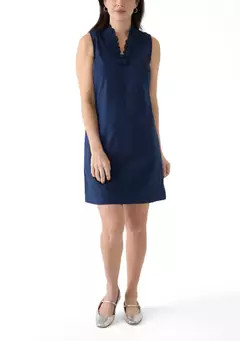 Crown & Ivy™ Women's Eyelet Scalloped Neck Dress | Belk