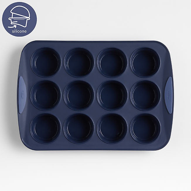 Trudeau 12-Cup Silicone Muffin Pan | Crate & Barrel | Crate & Barrel