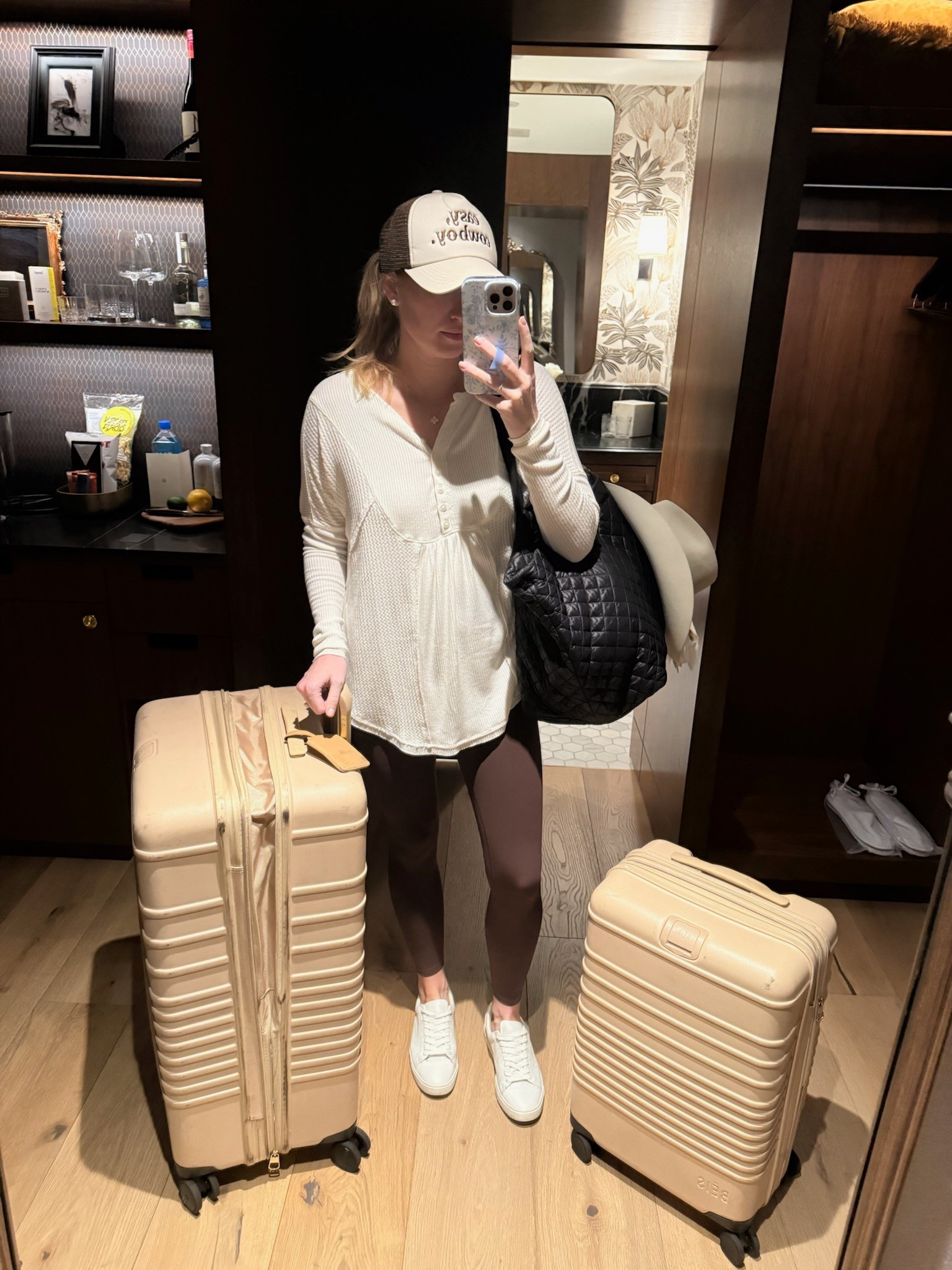 What I wore traveling home from Sedona! Travel outfits // comfortable outfits // athleisure // travel luggage // travel bags // beis luggage // Mz Wallace bags

#LTKTravel #LTKActive #LTKSeasonal