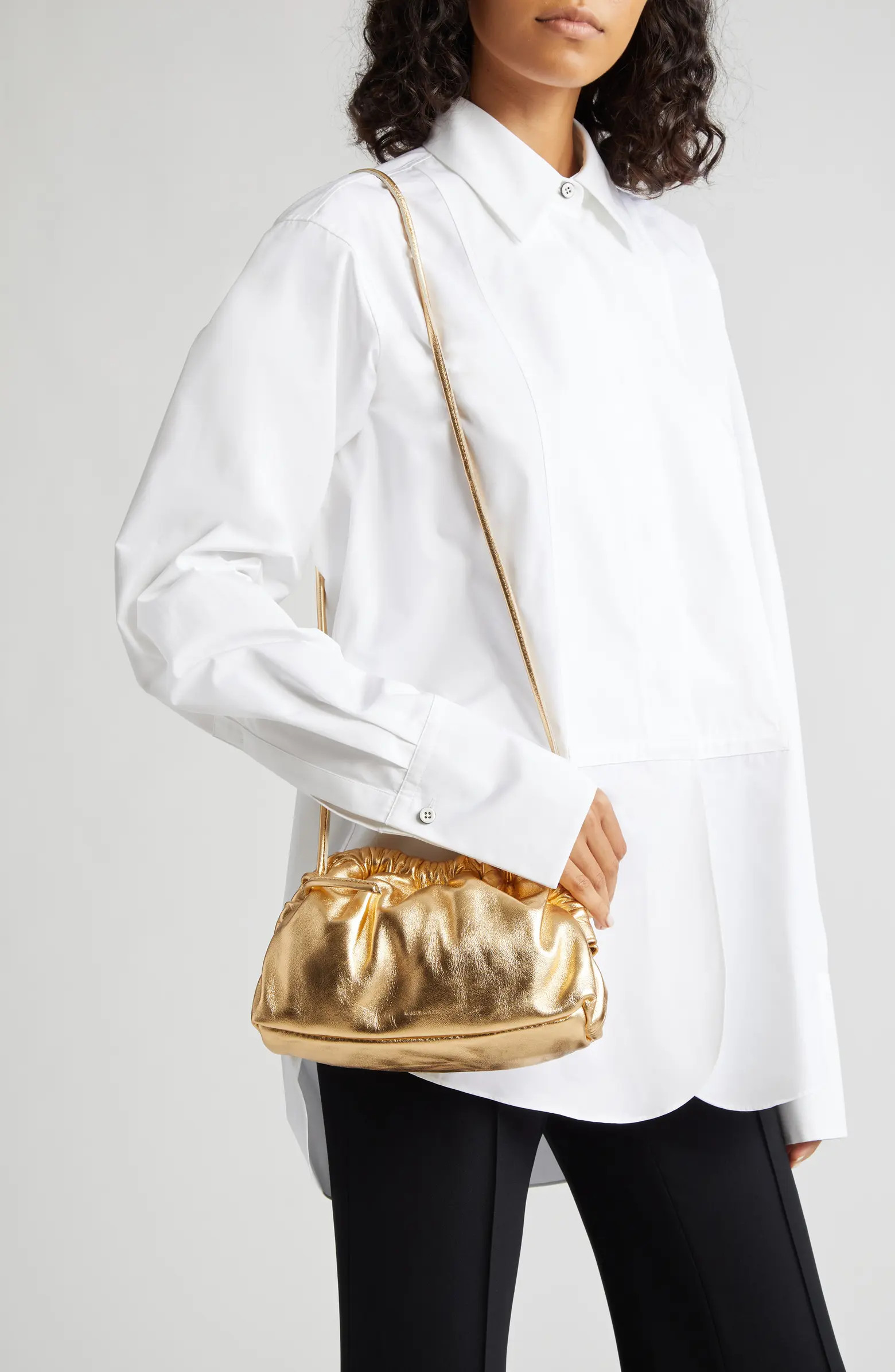 Mini Cloud Metallic Leather Clutch | Nordstrom