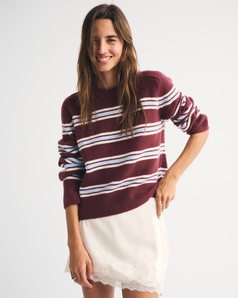 Oversized Textural Stitch Sweater Tee | Abercrombie & Fitch (US)
