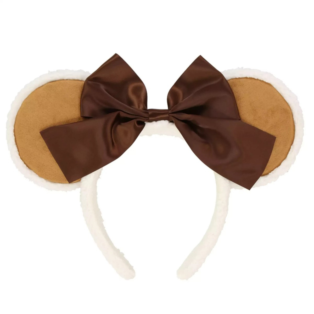 Tokyo Disney Resort Suede Leather Ear Headband Minnie Fluffy Brown 【US STOCK】 | eBay US